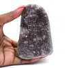 Ametista naturale: geode brasiliana con cristalli intensi - 0