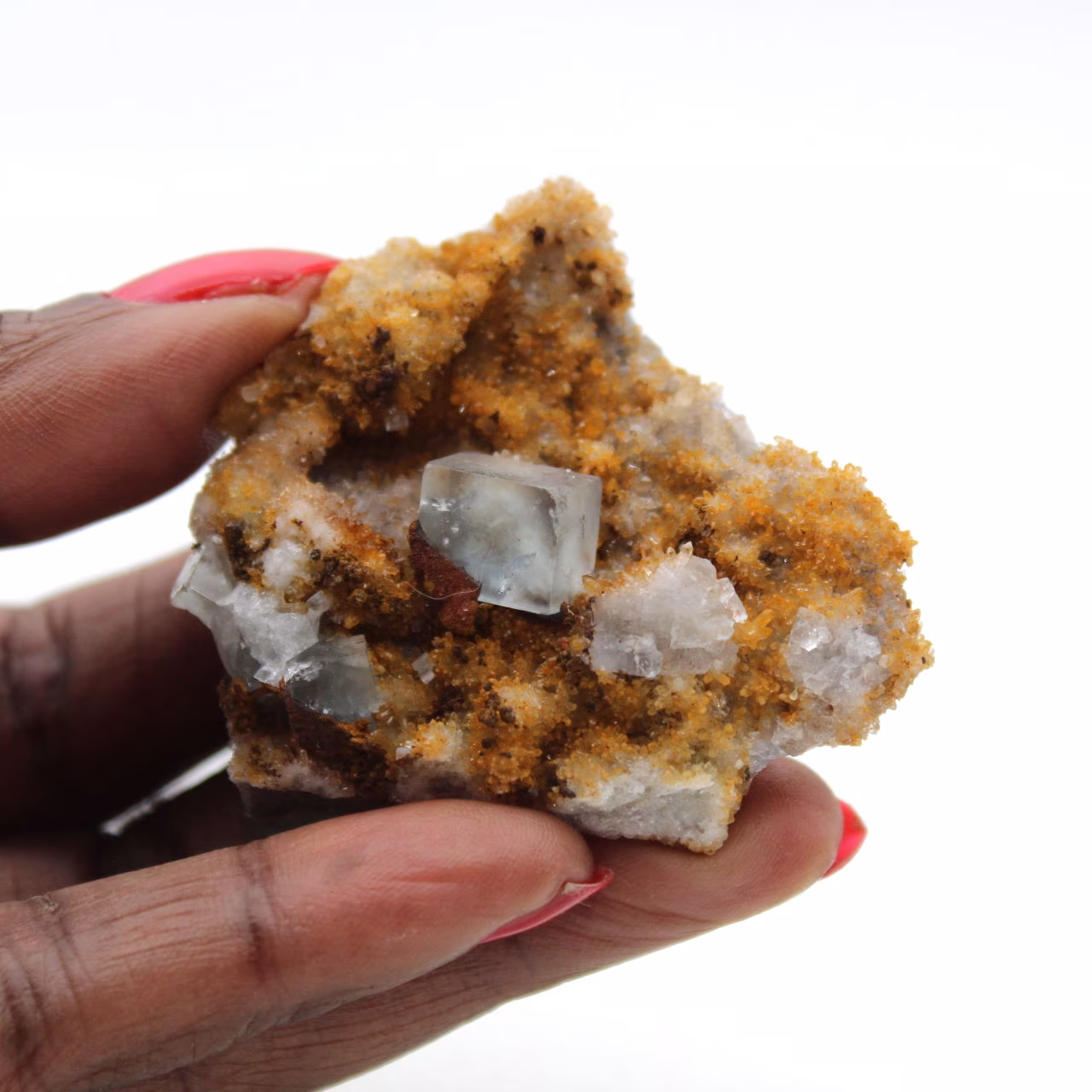 Esemplare molto piccolo di Fluorite: cristalli verdi dal Marocco
