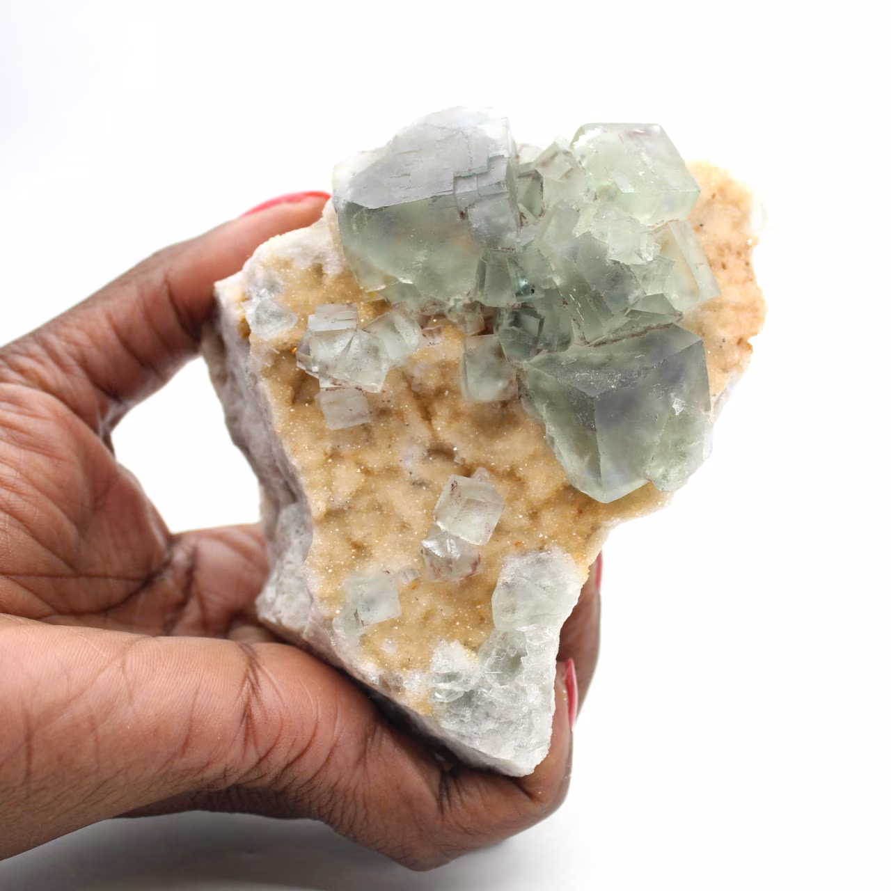 Cristalli di fluorite verde: collezione mineralogica del Marocco