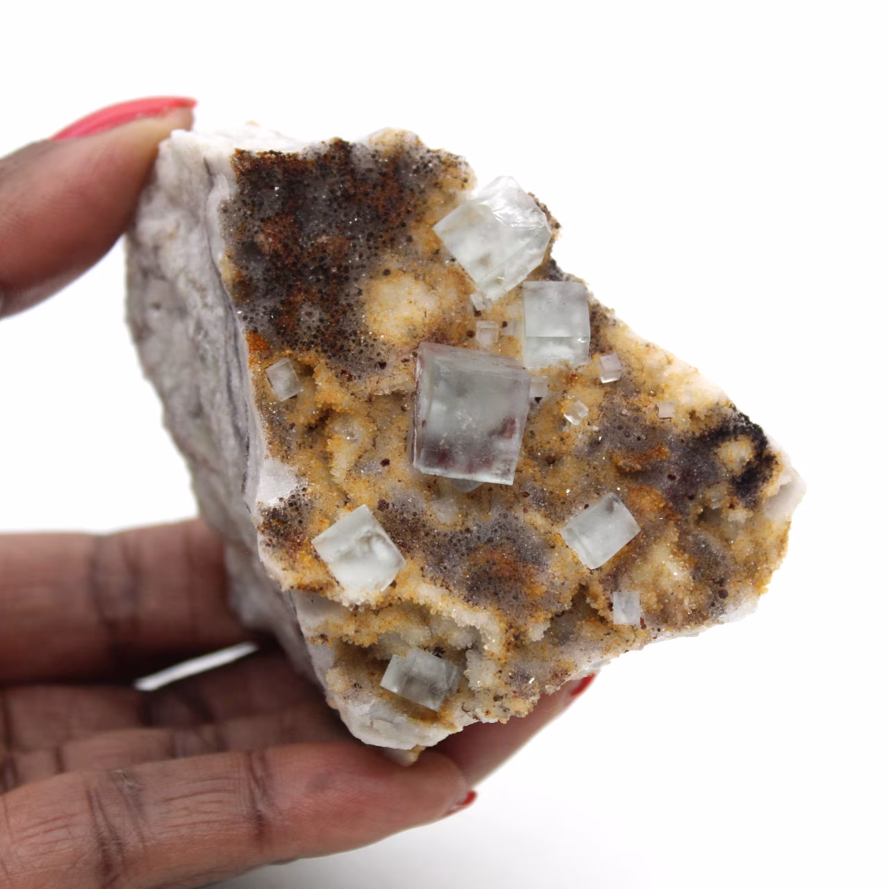 Fluorite verde da collezione: piccolo esemplare su matrice