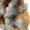 Roccia di fluorite verde: grande cristallo sulla sua matrice - 7