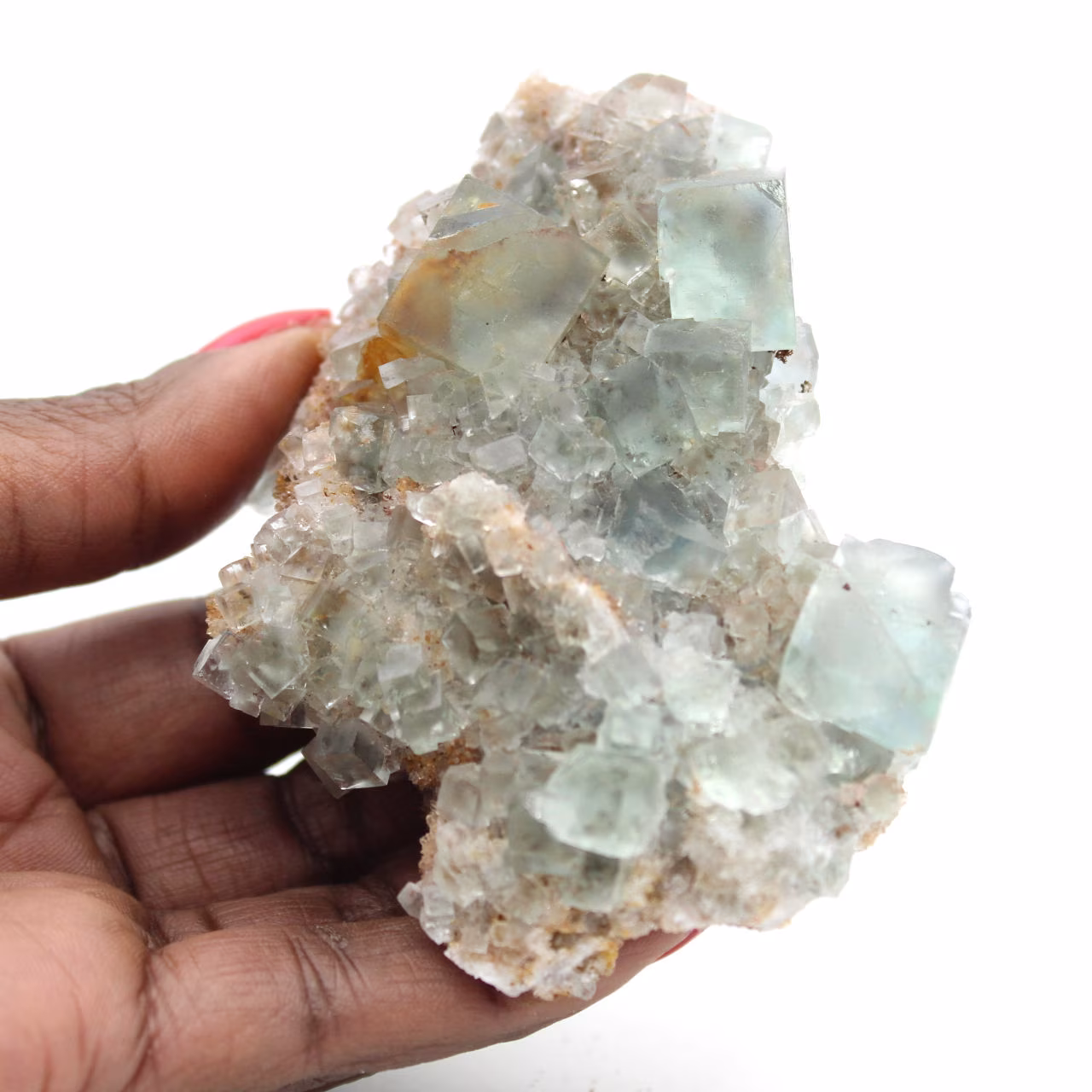 Fluorite verde su roccia: campione di minerale grezzo