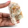 Pietra di fluorite naturale: cristalli verdi su matrice, Marocco - 0