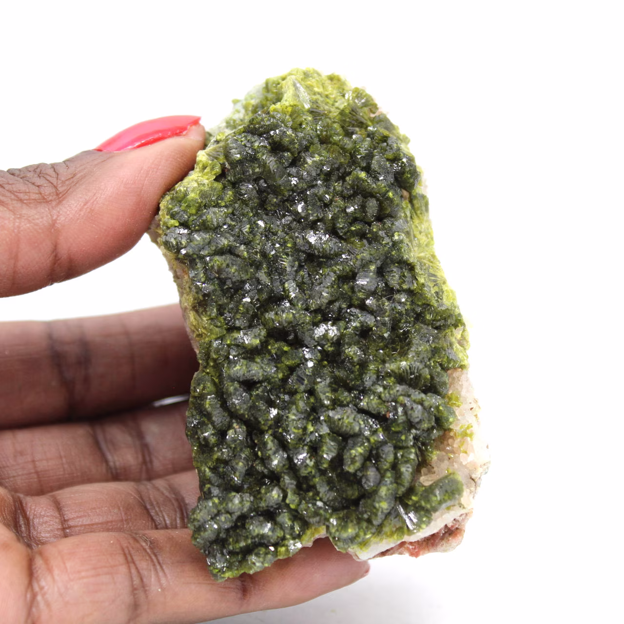 Epidoto verde di Imilchil, una formazione naturale sulla ganga