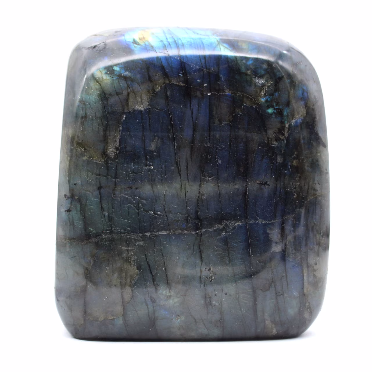Piccolo ornamento in labradorite lucidata, Madagascar