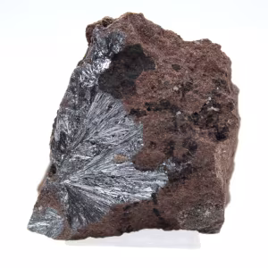 Pirolusite, cristalli in miniatura su matrice