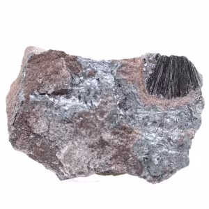 Pirolusite, esemplare autentico su matrice
