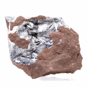 Pirolusite, campione mineralogico con matrice