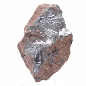 Cristalli di pirolusite, roccia minerale del Marocco