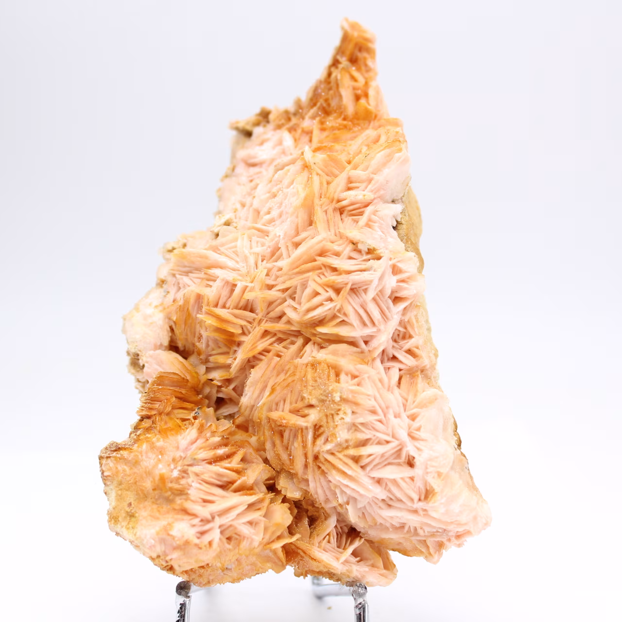 Barite arancione dal Marocco, campione cristallizzato