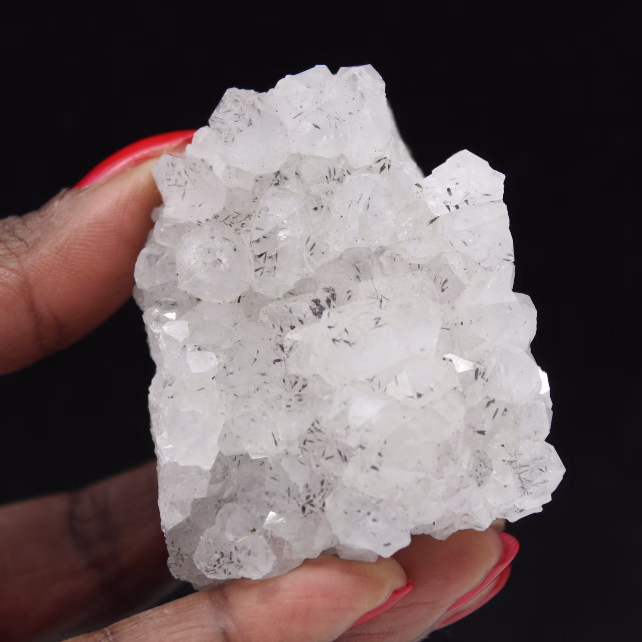 Piccolo quarzo con inclusione di goethite, roccia naturale 170 g