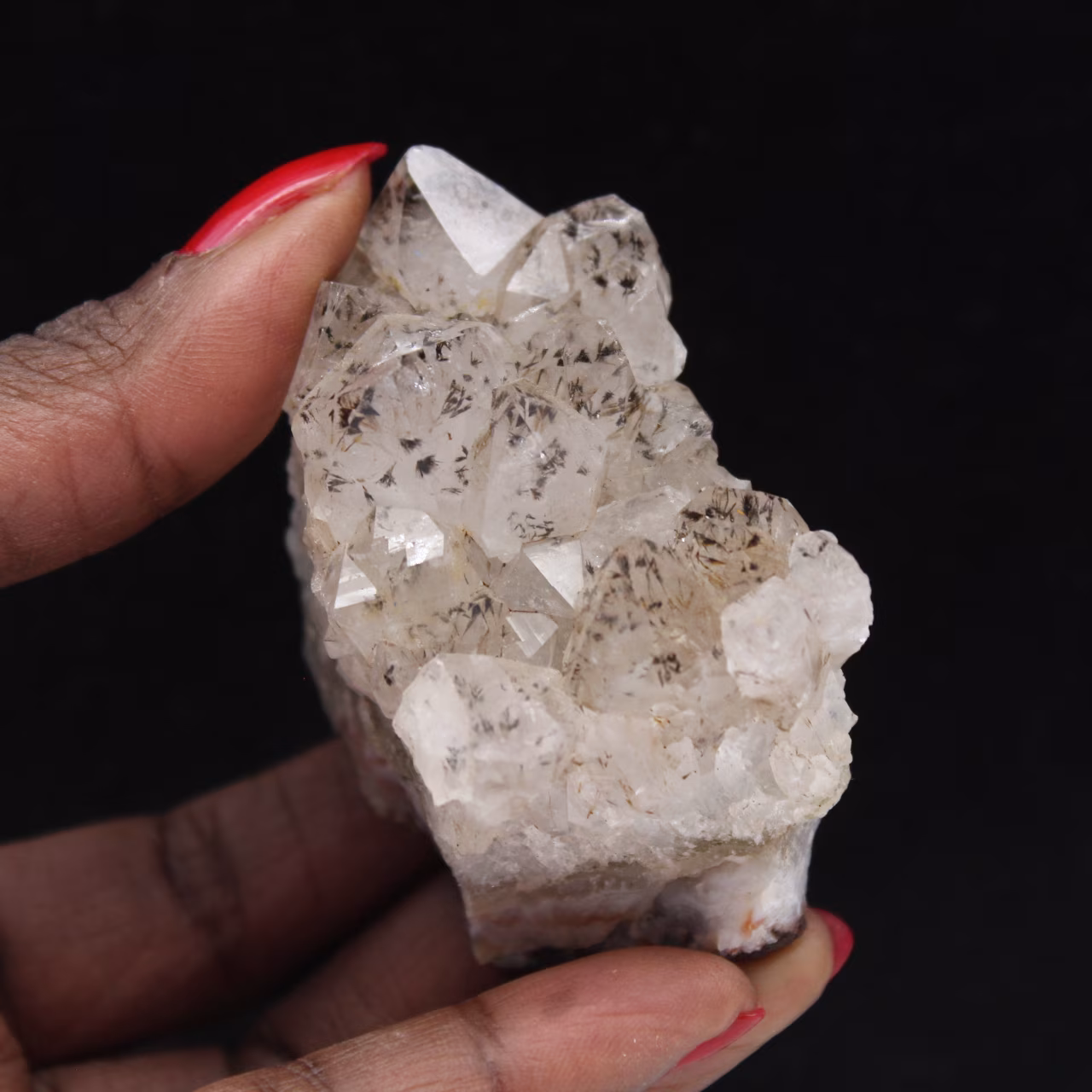 Esemplare di quarzo goethite compatto, pietra naturale 130 g