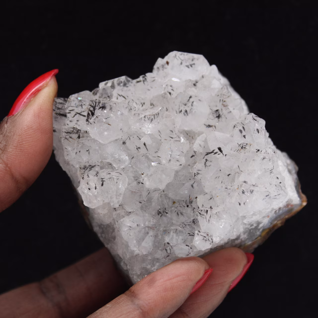 Roccia di quarzo grezza con inclusioni di goethite, Marocco
