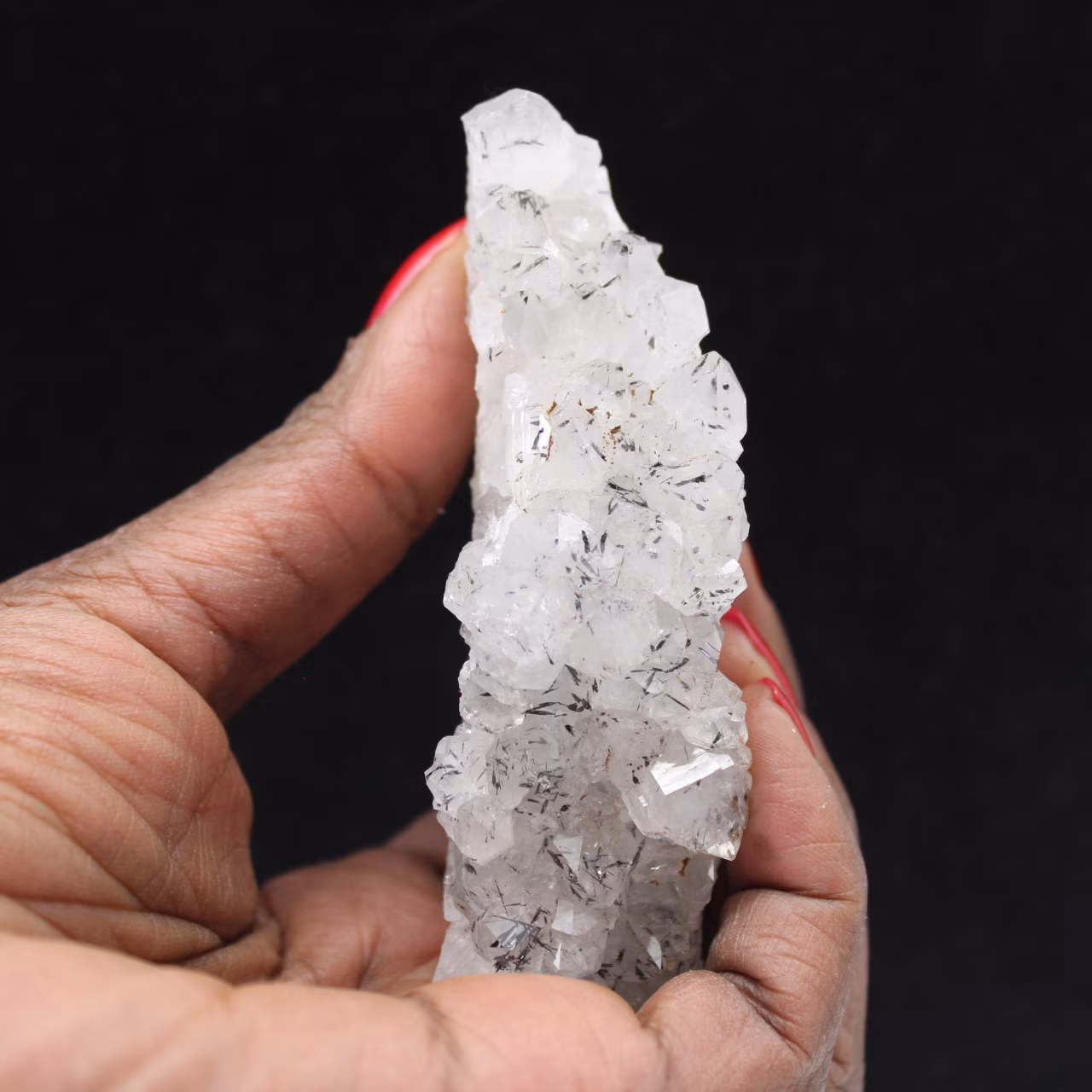 Quarzo goethite, esemplare grezzo dal Marocco, 125 g
