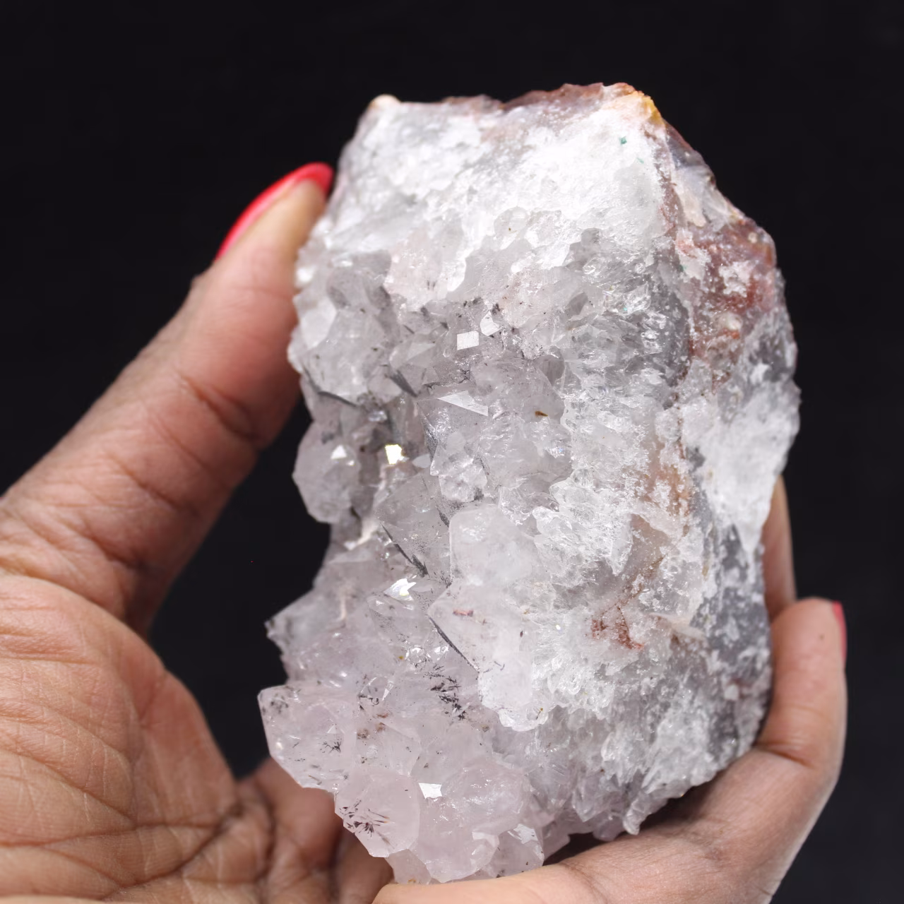 Piccolo esemplare di Quarzo Goethite, cristalli grezzi provenienti dal Marocco