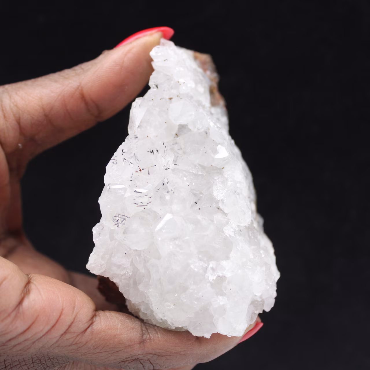 Grande drusa di quarzo con inclusione di goethite, Marocco