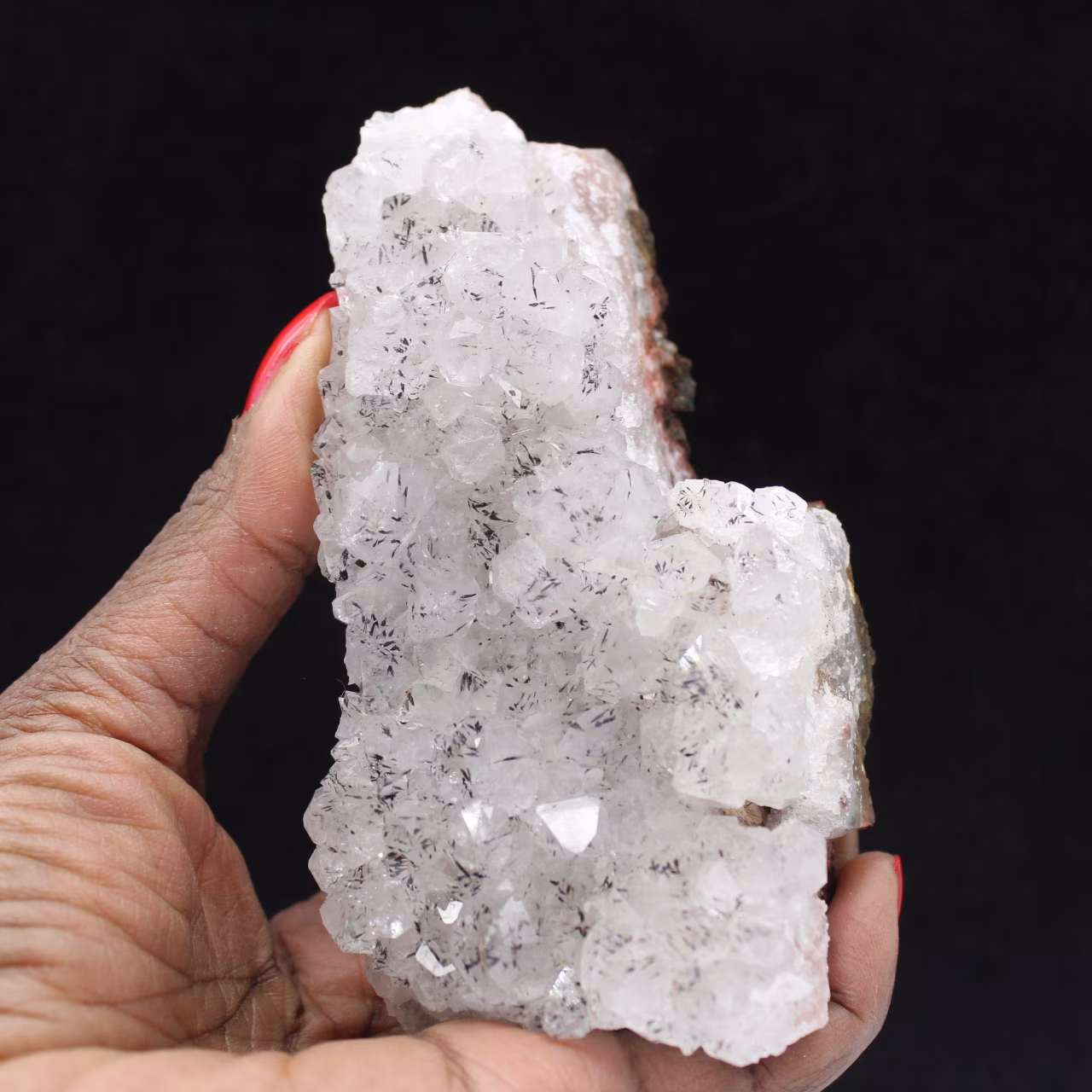 Druse di quarzo goethite marocchino, pietra naturale grezza