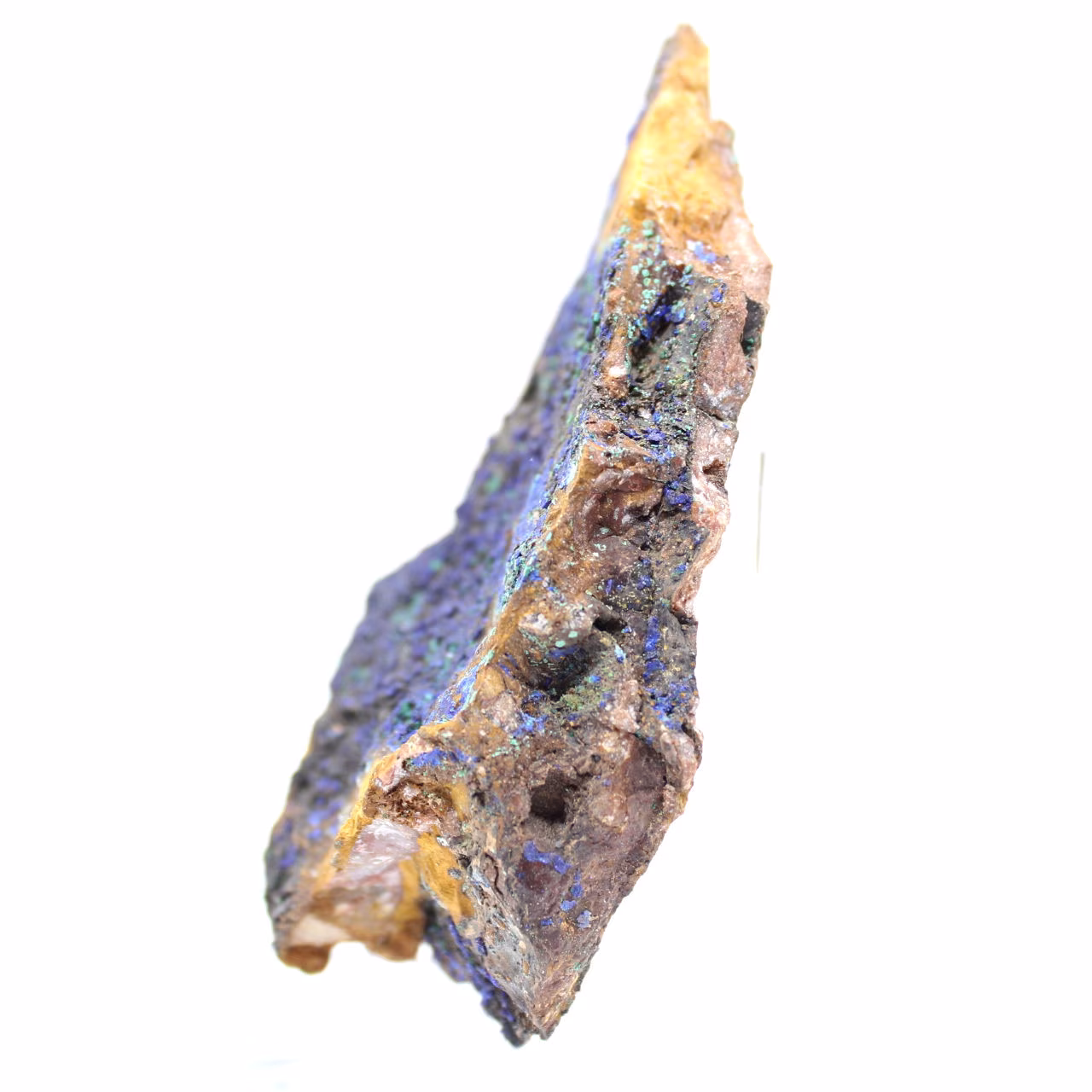 Esemplare di malachite e azzurrite, Marocco
