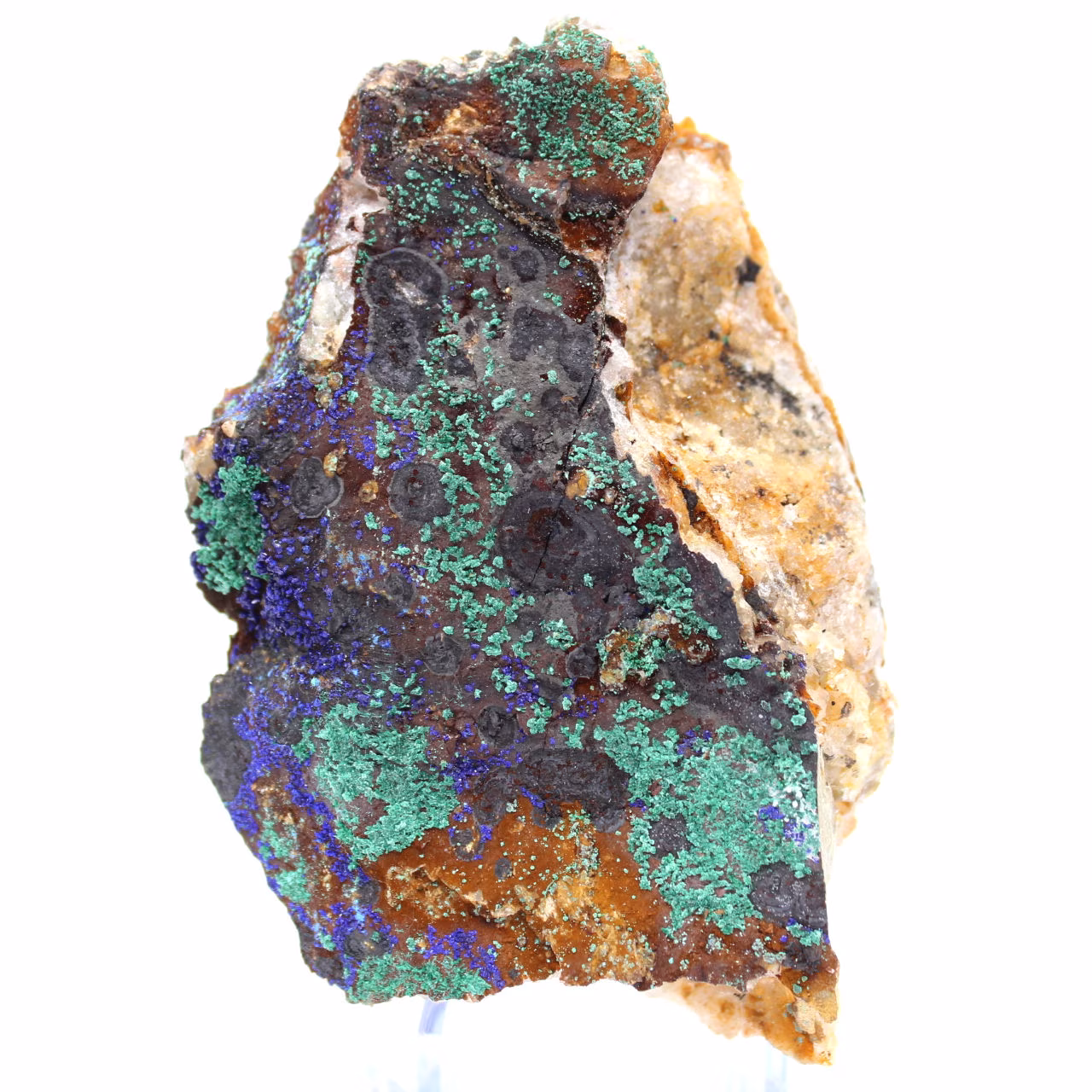 Cristalli misti di azzurrite e malachite