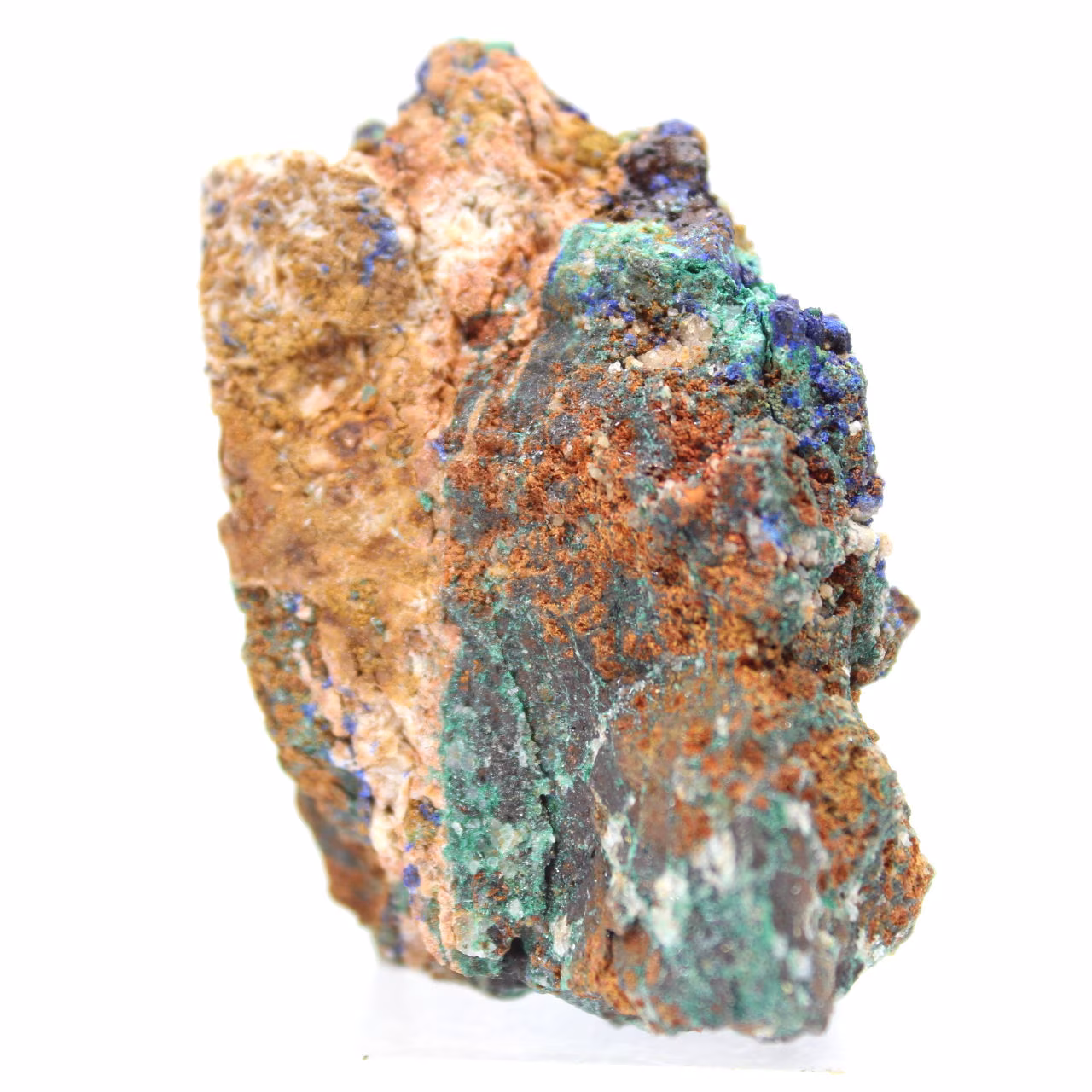 Duo di malachite e azzurrite su matrice