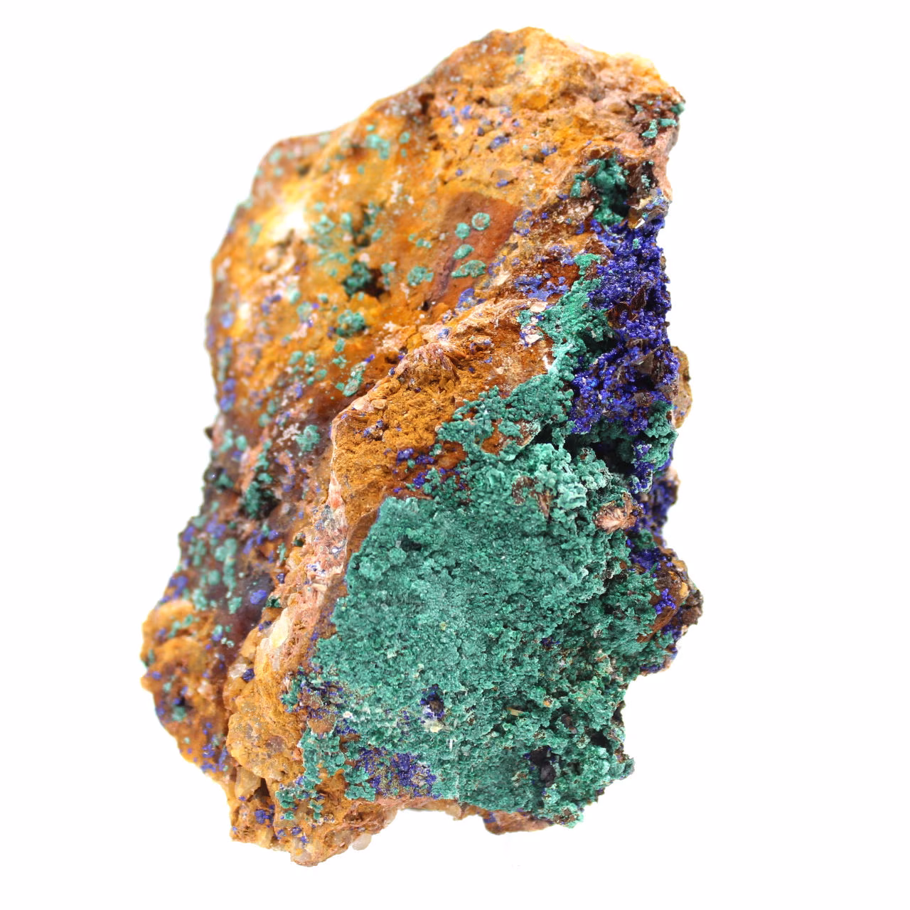 Duo di azzurrite e malachite naturali