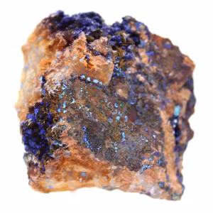 Esemplare di malachite e azzurrite, Marocco