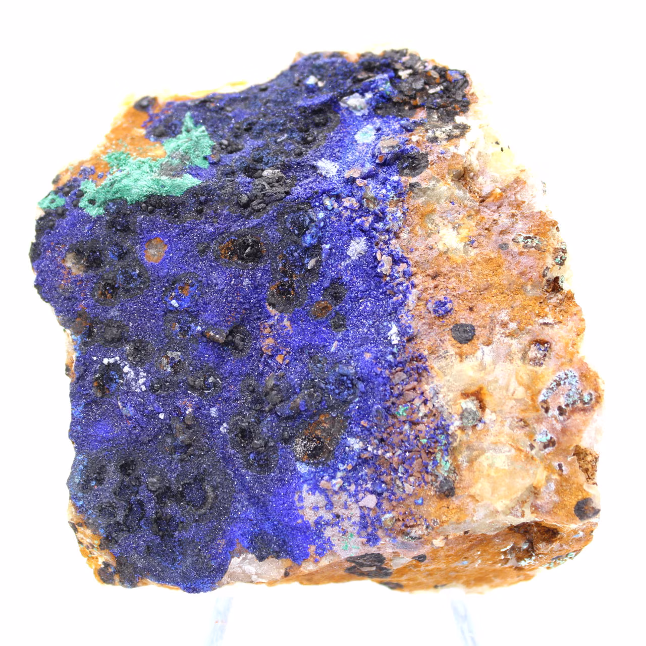 Cristalli di malachite e azzurrite Marocco