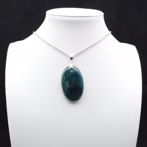 Ciondolo in apatite blu del Madagascar - Pietra naturale