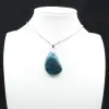 Ciondolo in apatite blu-verde - Autentico dal Madagascar - 2