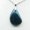 Ciondolo in apatite blu-verde - Autentico dal Madagascar - 1