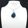 Ciondolo in apatite blu del Madagascar - Pietra naturale - 3