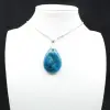 Ciondolo in apatite del Madagascar - Gemma blu naturale - 1