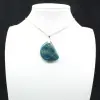 Ciondolo in apatite blu del Madagascar - Pietra naturale - 6