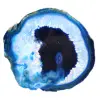 Fette di agata blu lucidate per decorazione e studio - 2