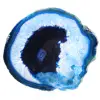 Fette di agata blu lucidate per decorazione e studio - 1
