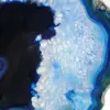 Fette di agata blu lucidate per decorazione e studio - 3