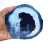 Fette di agata blu lucidate per decorazione e studio