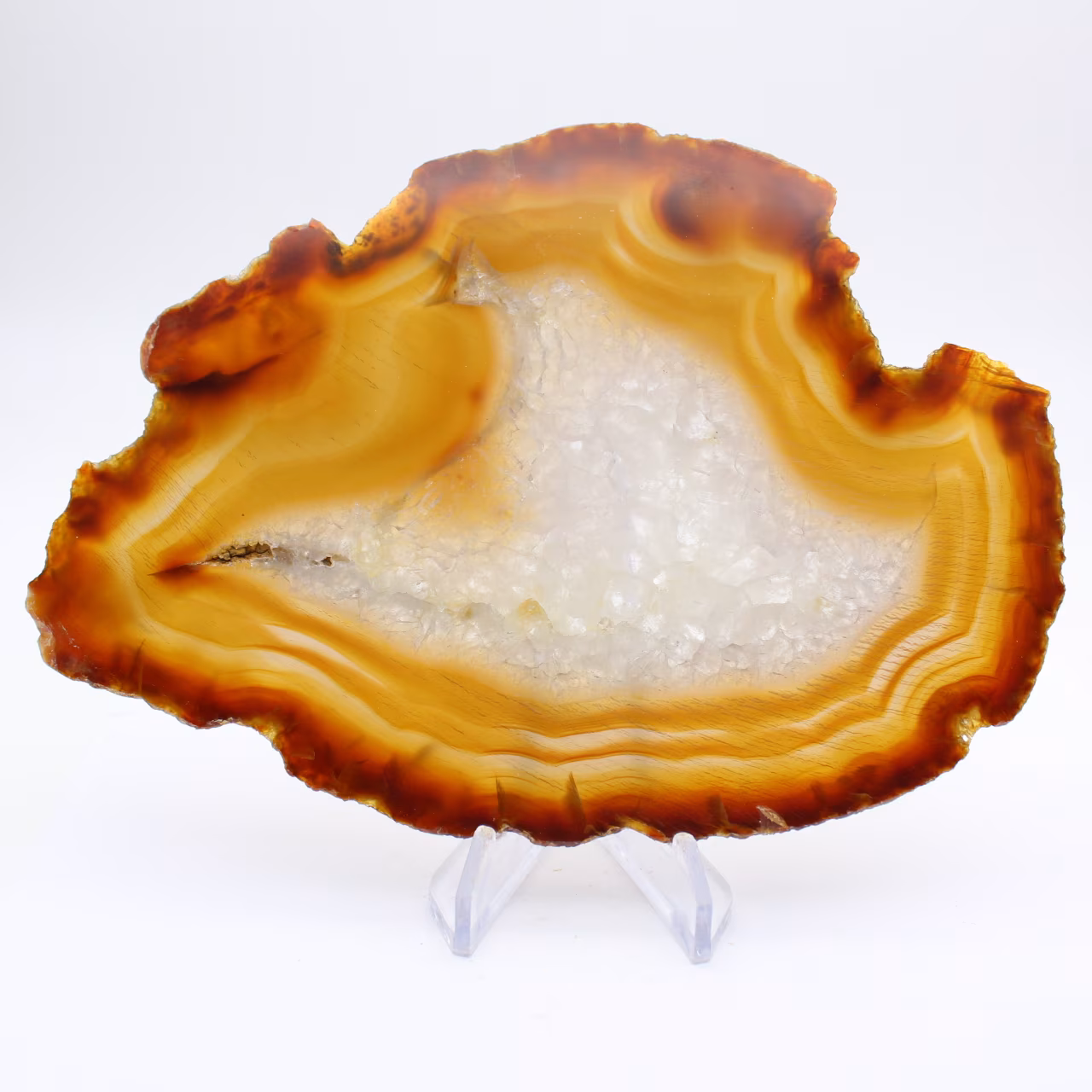 Placca in agata brasiliana lucidata