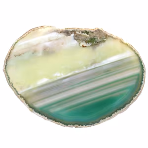Agata verde a fette – Campione naturale proveniente dal Brasile, 210 g