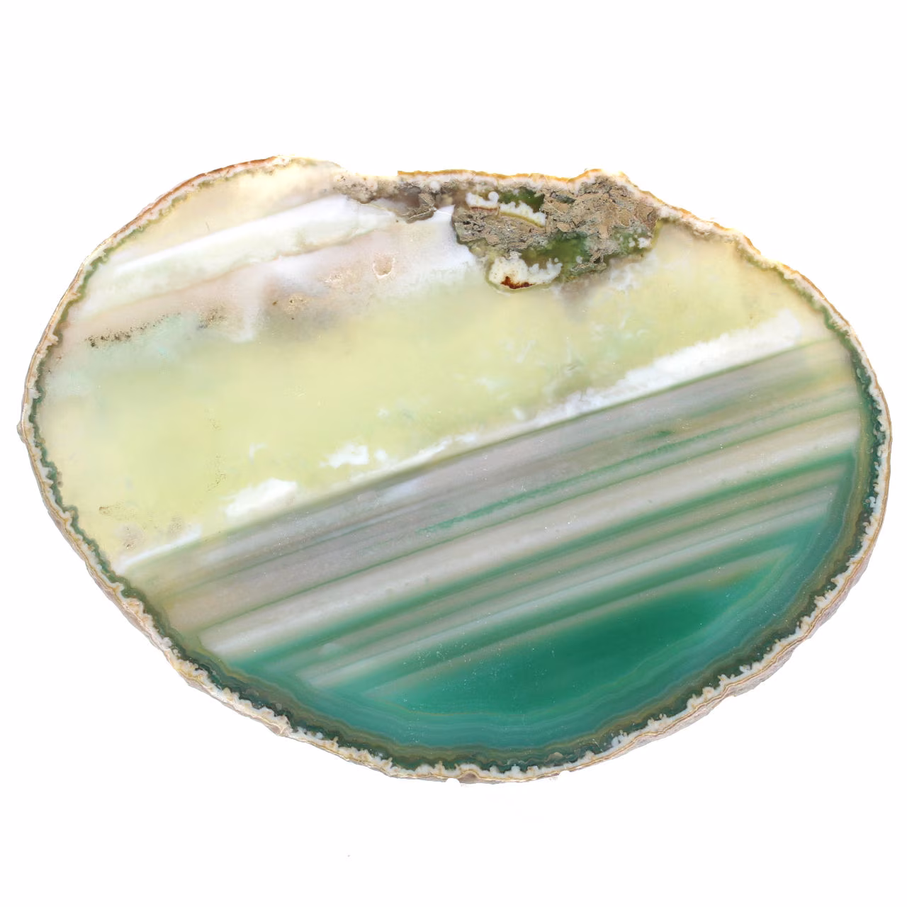 Agata verde a fette – Campione naturale proveniente dal Brasile, 210 g
