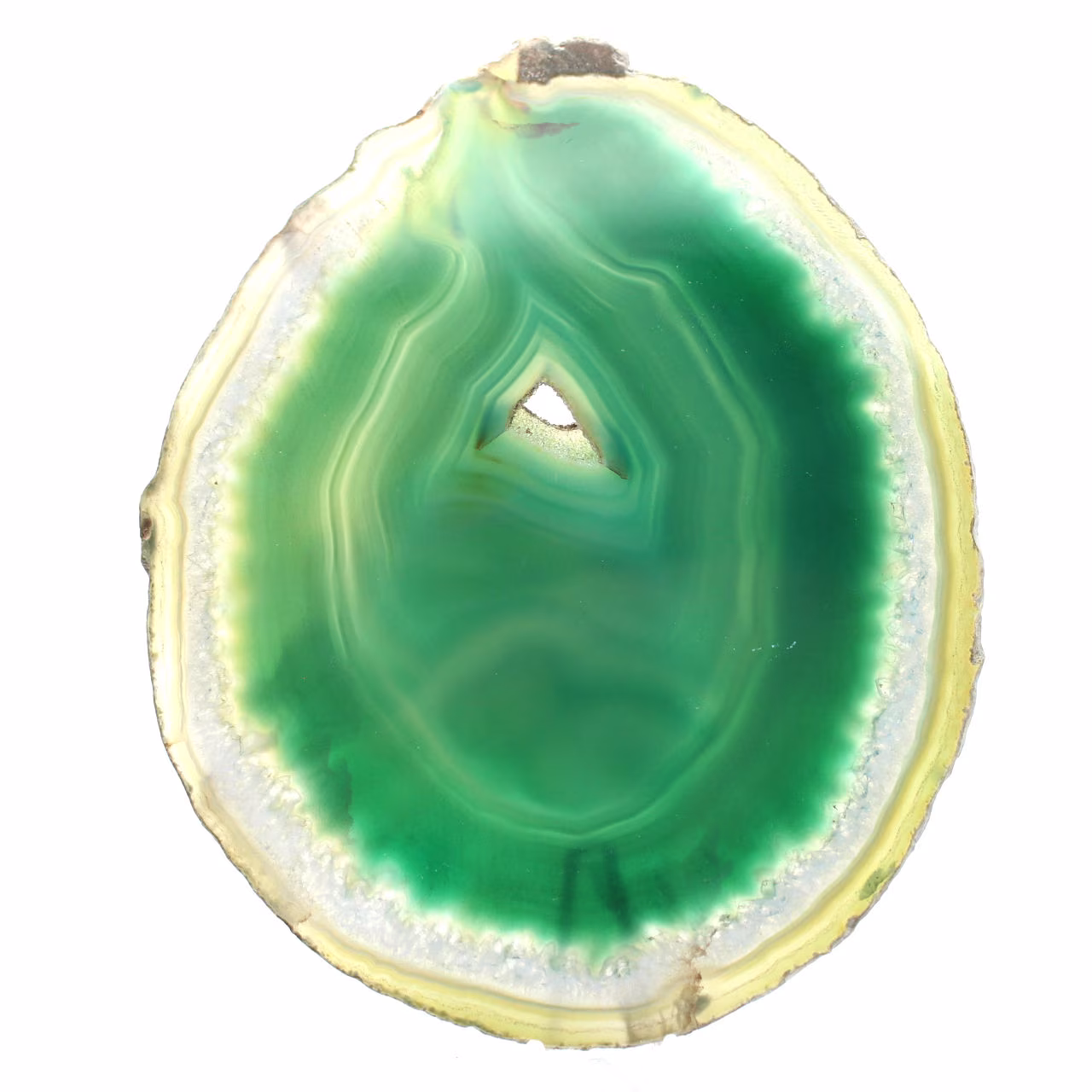 Fetta di agata brasiliana, verde – Oggetto da collezione, 200 g