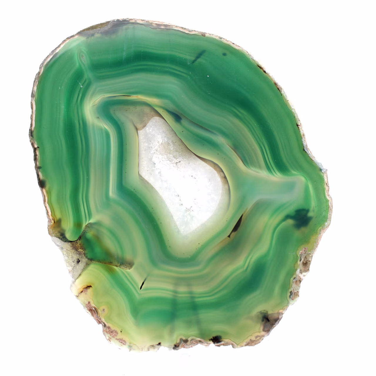 Campione di agata verde affettato – Origine Brasile 240 g