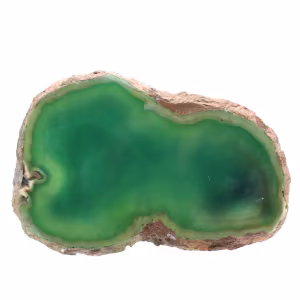 Agata verde a fette – Campione minerale proveniente dal Brasile, 315 g
