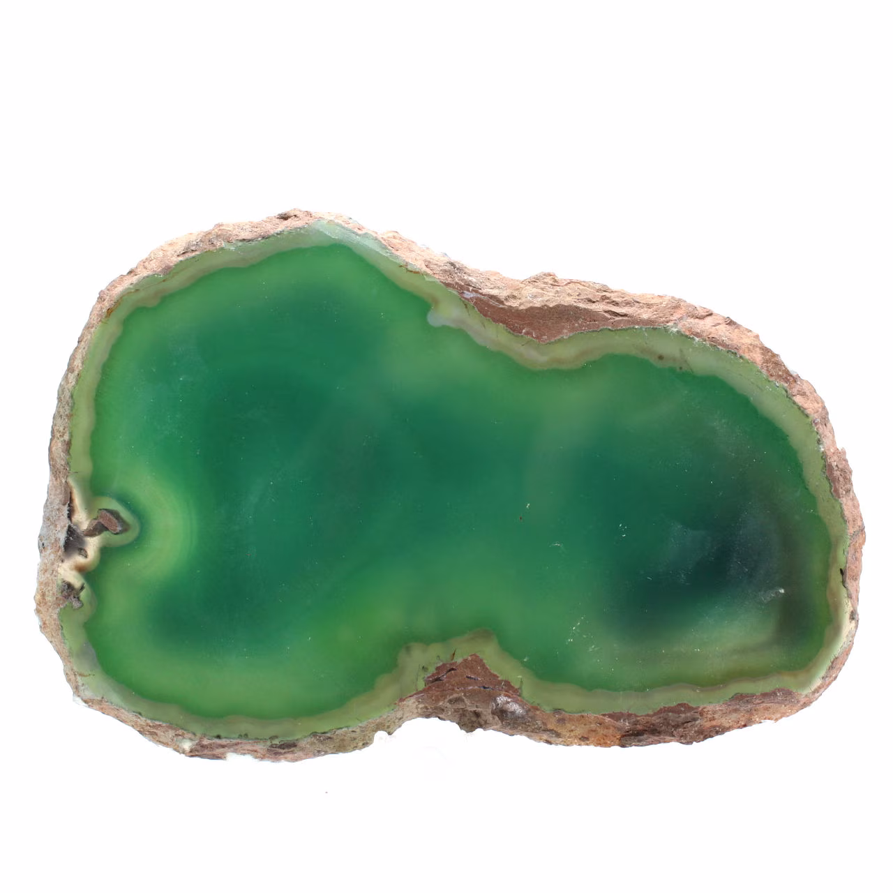 Agata verde a fette – Campione minerale proveniente dal Brasile, 315 g