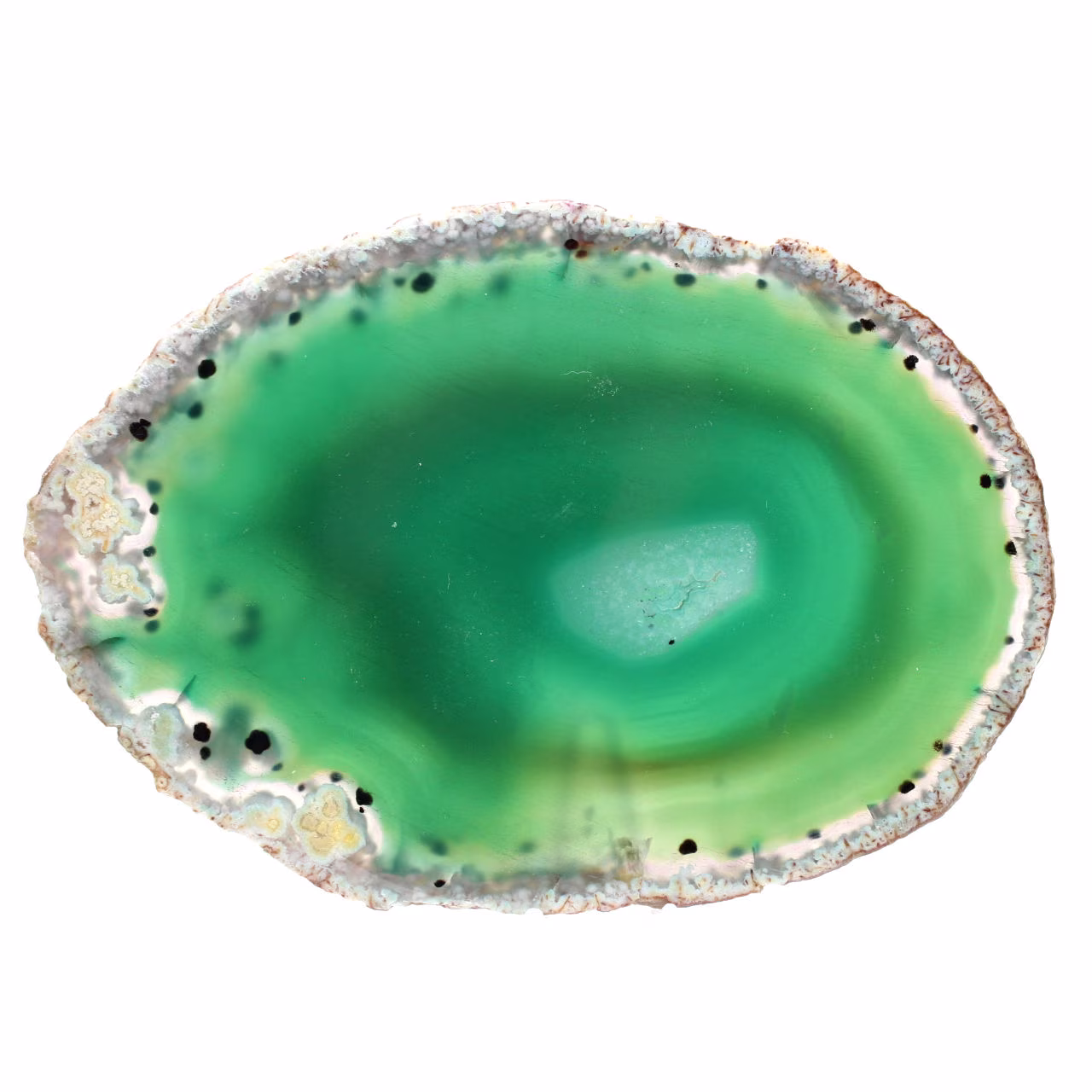 Fetta di agata verde lucida – esemplare brasiliano 205 g