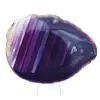 Fetta di agata brasiliana, tinta di viola, da collezione - 0