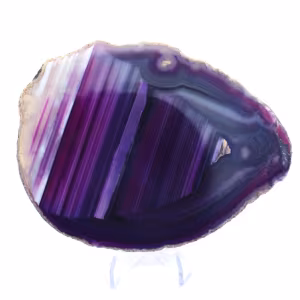 Fetta di agata brasiliana, tinta di viola, da collezione