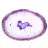 Fetta di minerale di agata viola - Origine: Brasile