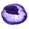 Decorazione in pietra: fetta di agata brasiliana viola - 1