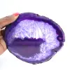 Decorazione in pietra: fetta di agata brasiliana viola - 3